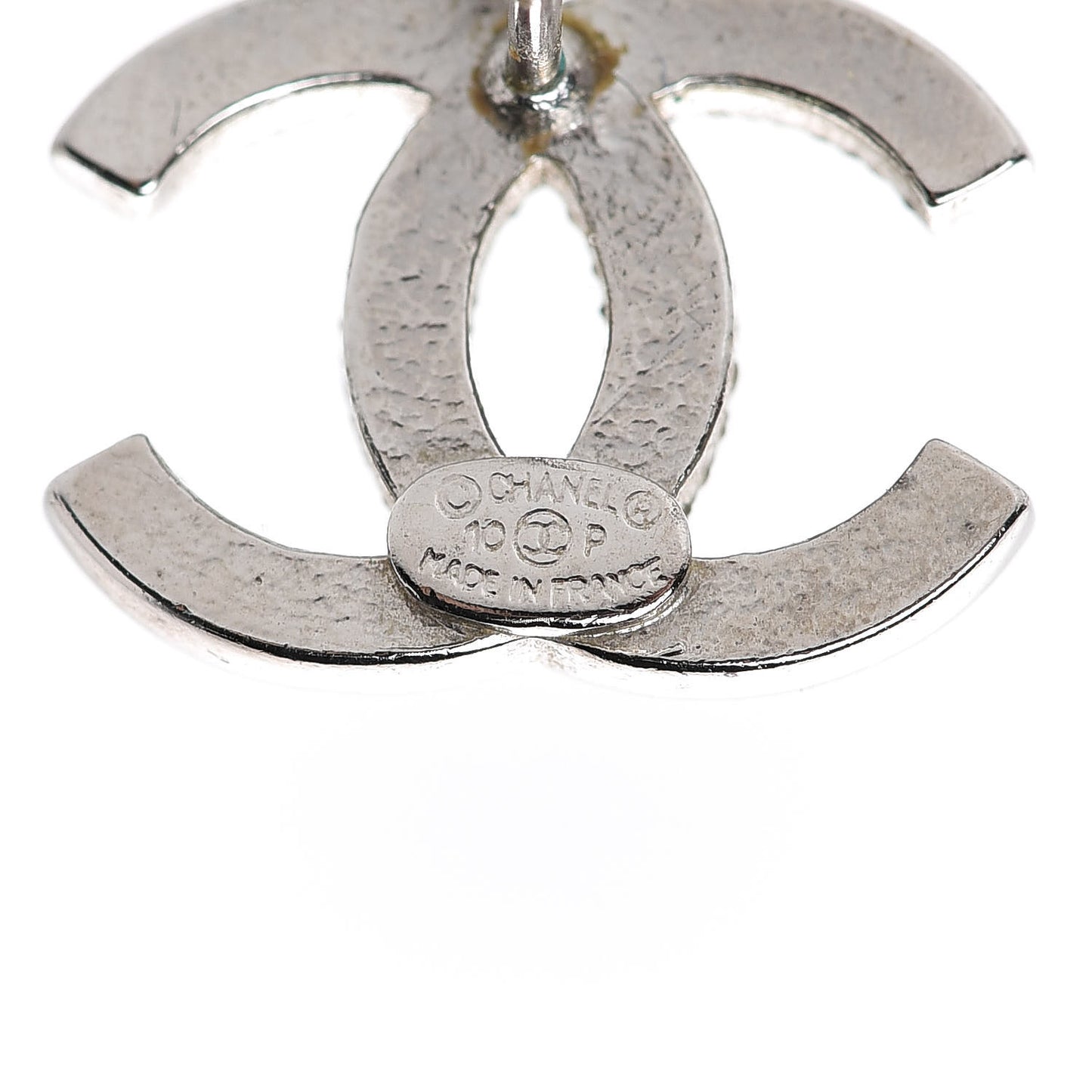 Crystal CC Earrings Silver
