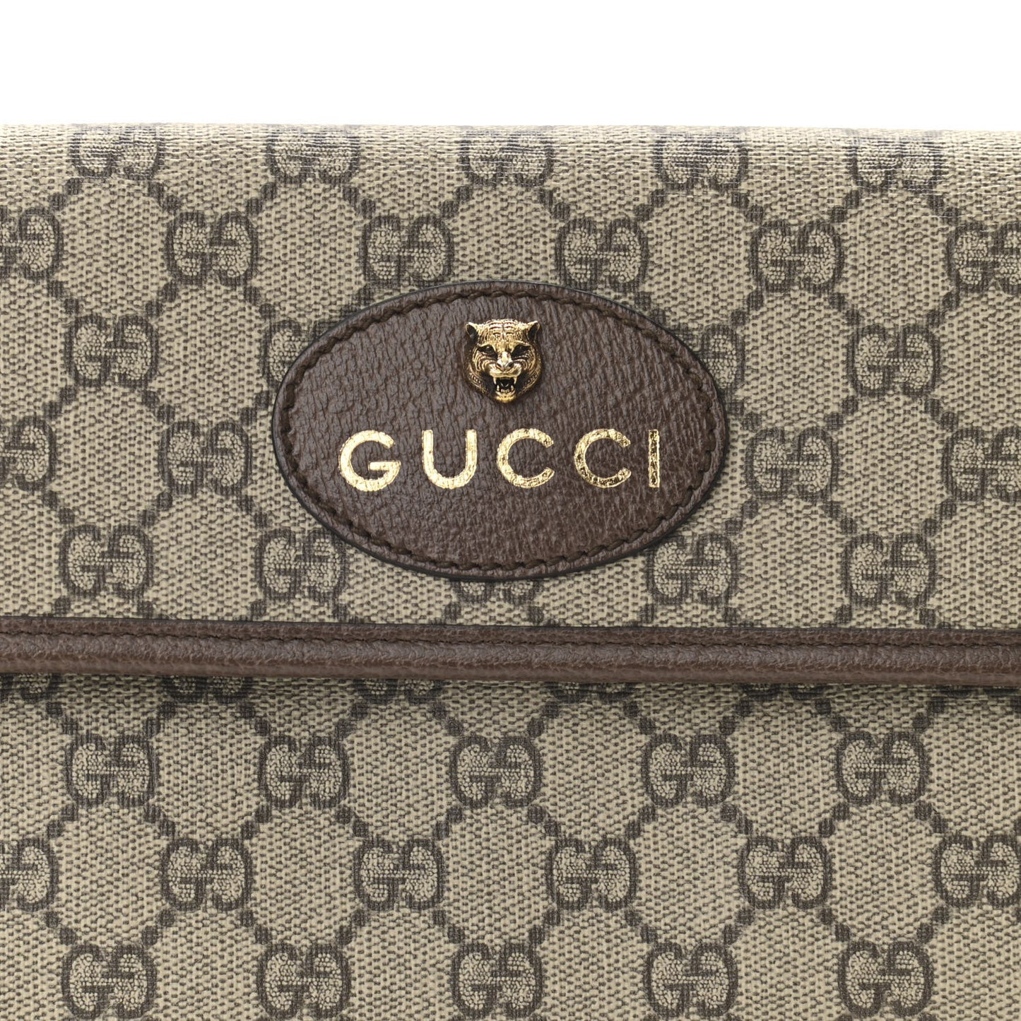 GG Supreme Monogram Neo Vintage Web Belt Bag Brown