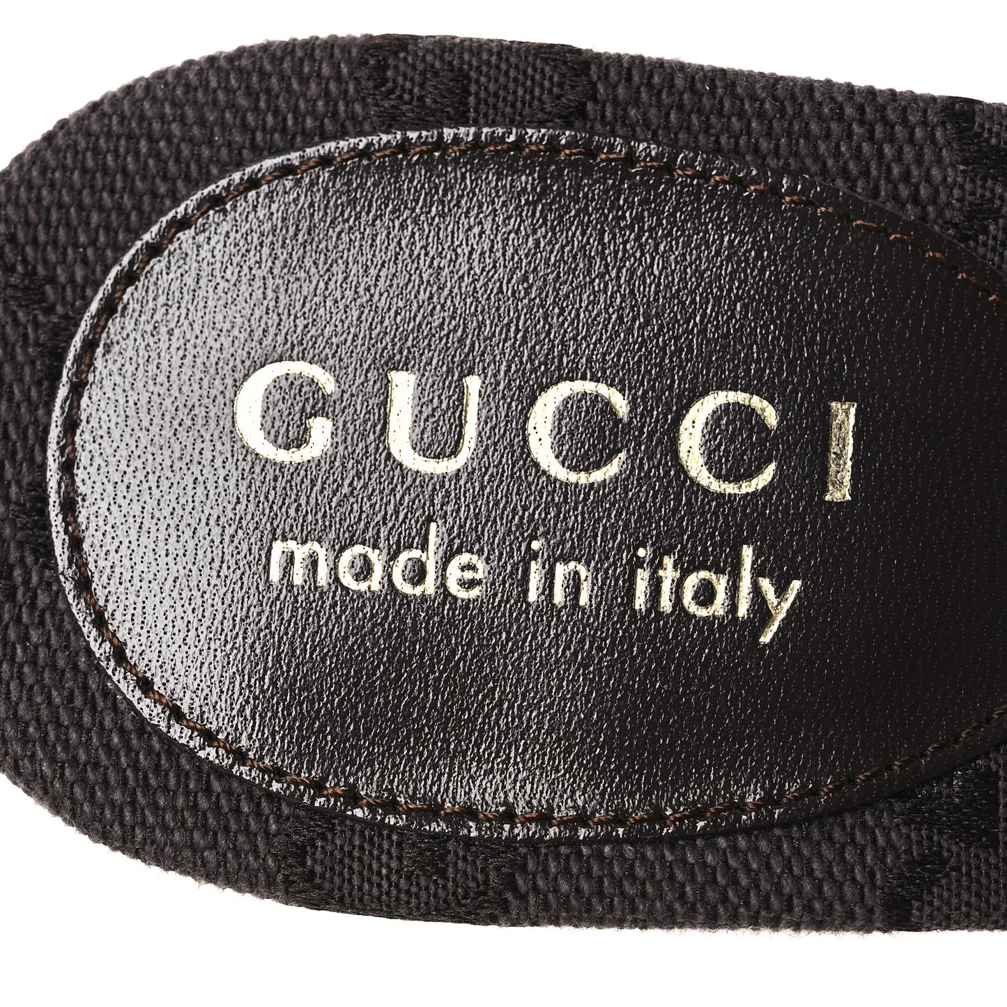 GG Monogram Horsebit Slide Sandals 36 Dark Brown
