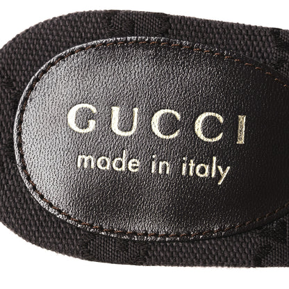 Gucci GG Monogram Horsebit Slide Sandals 36 Dark Brown 9 of 11