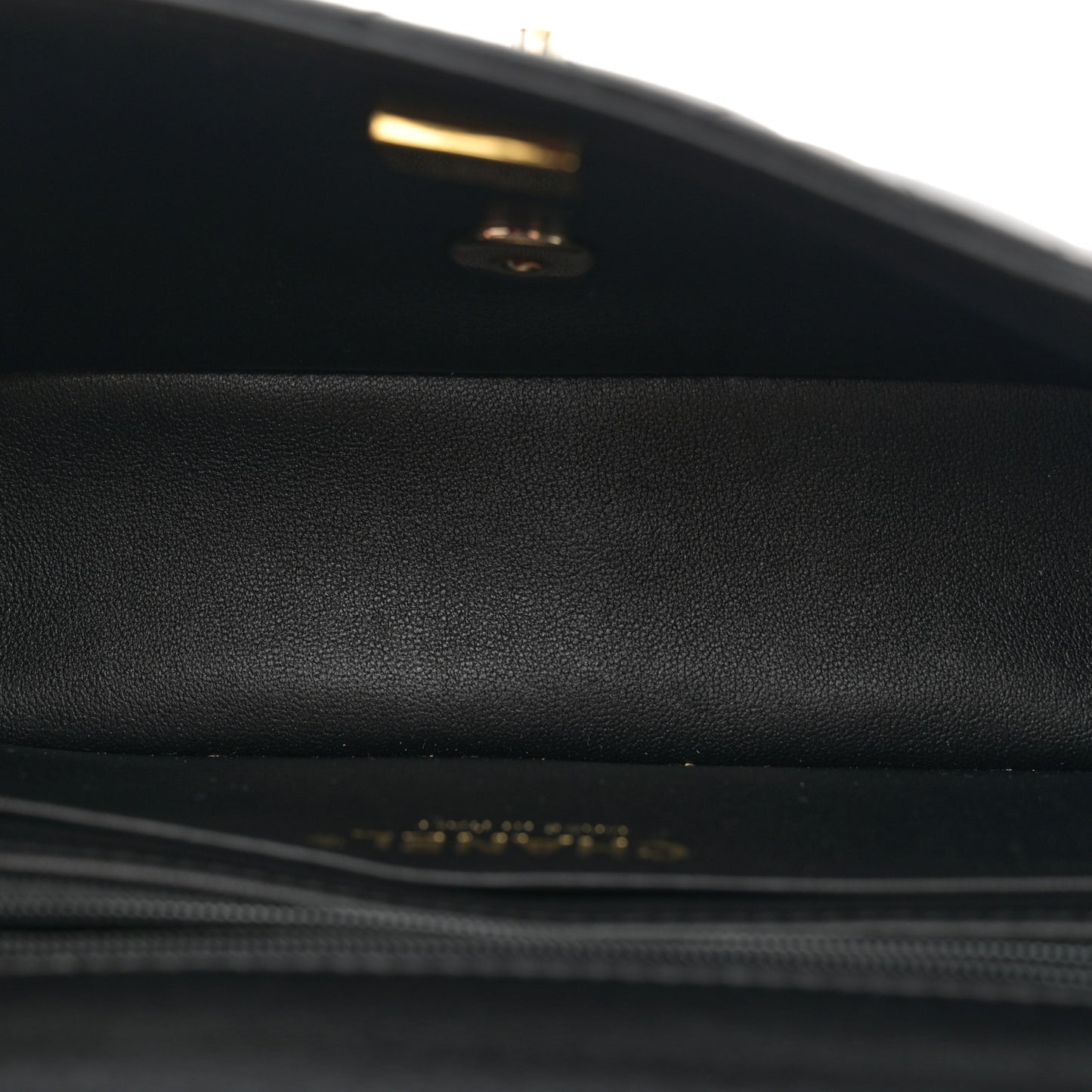 Lambskin Quilted Mini Top Handle Rectangular Flap Black