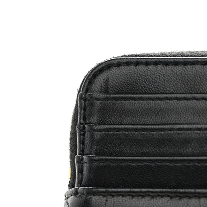 Chanel Lambskin Quilted Chanel 19 Zip Card Holder Wallet Black 9 of 11