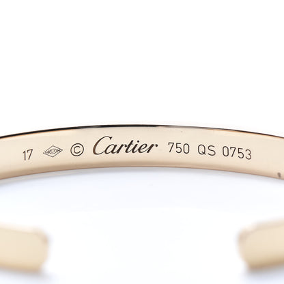 Cartier 18K Pink Gold LOVE Cuff Bracelet 17 4 of 4