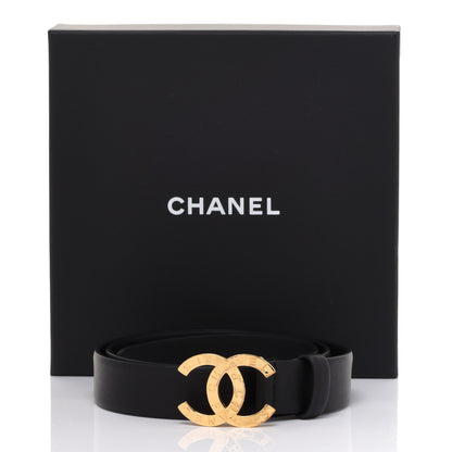 Chanel Calfskin Paris Button CC Belt 80 32 Black 7 of 7