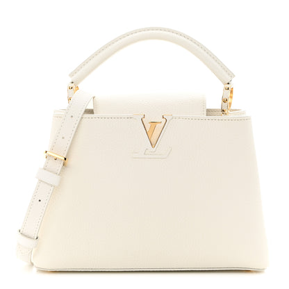 Louis Vuitton Taurillon Capucines BB Snow 1 of 10