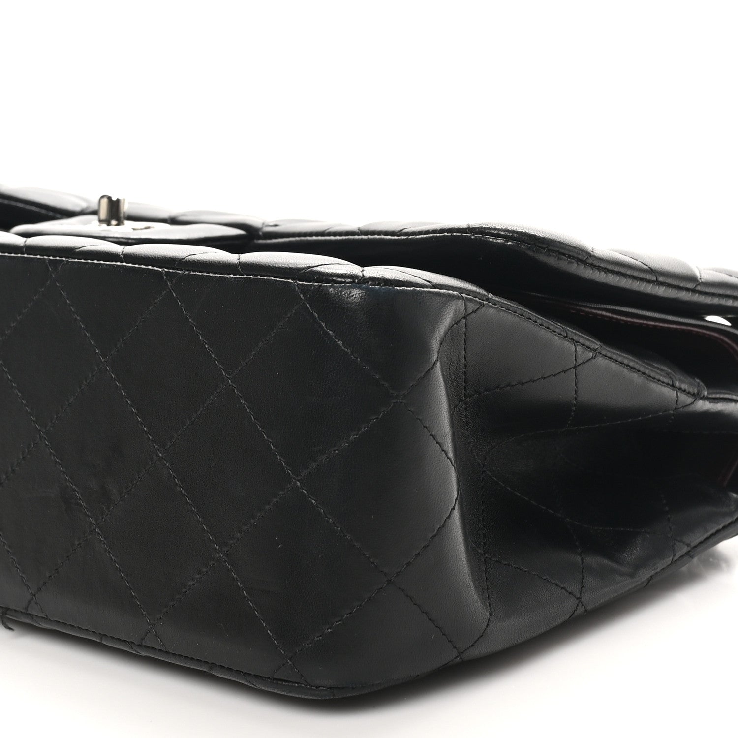 Chanel Lambskin Quilted Jumbo Double Flap Black 10 of 12