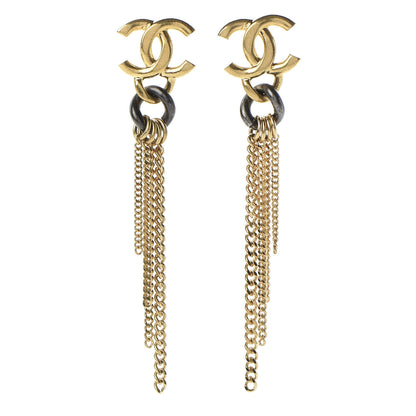 Chanel Chain CC Dangle Earrings Gold 1 of 5