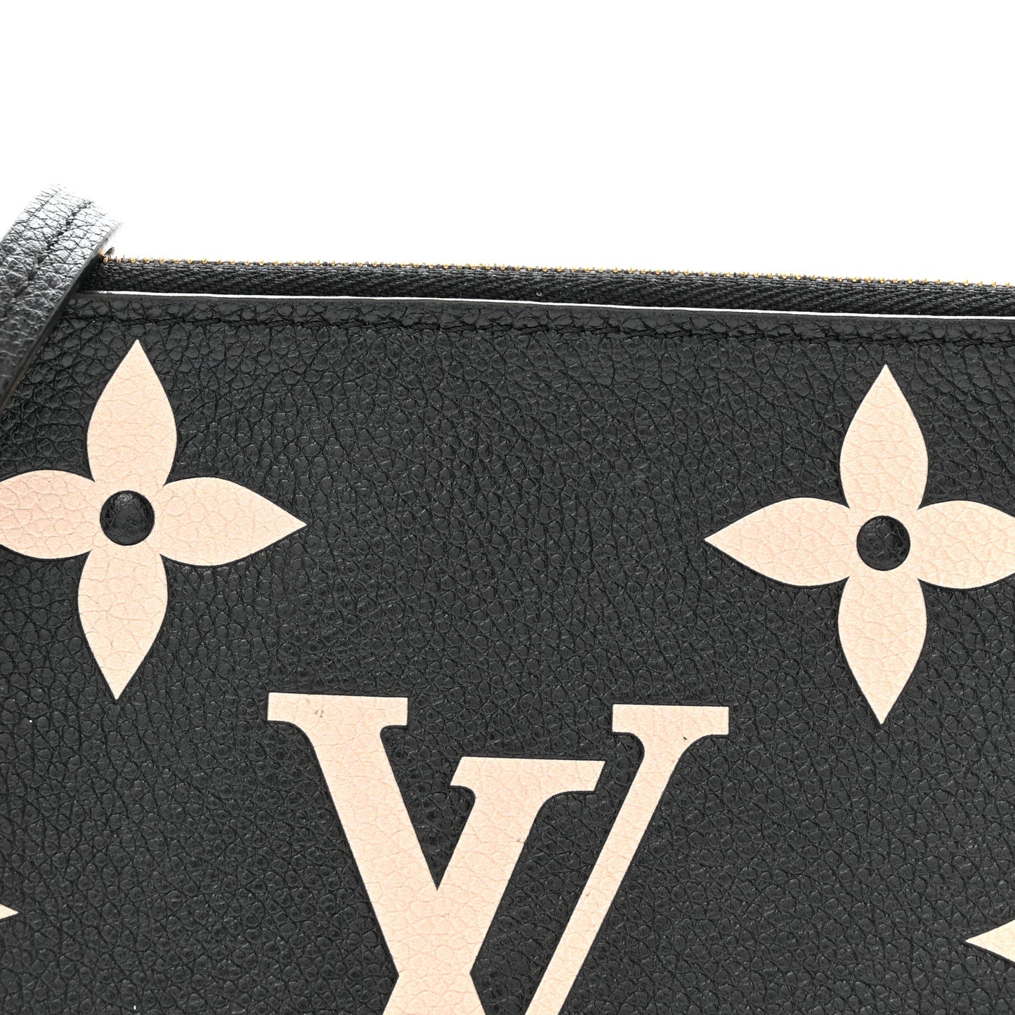 Empreinte Monogram Giant Double Zip Pochette Black Cream