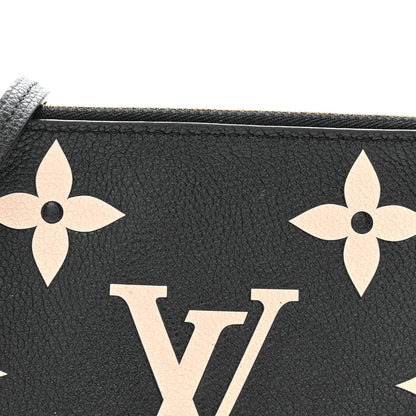 Louis Vuitton Empreinte Monogram Giant Double Zip Pochette Black Cream 9 of 18
