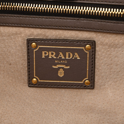 Prada Soft Calfskin Shopping Tote Bambu 6 of 14