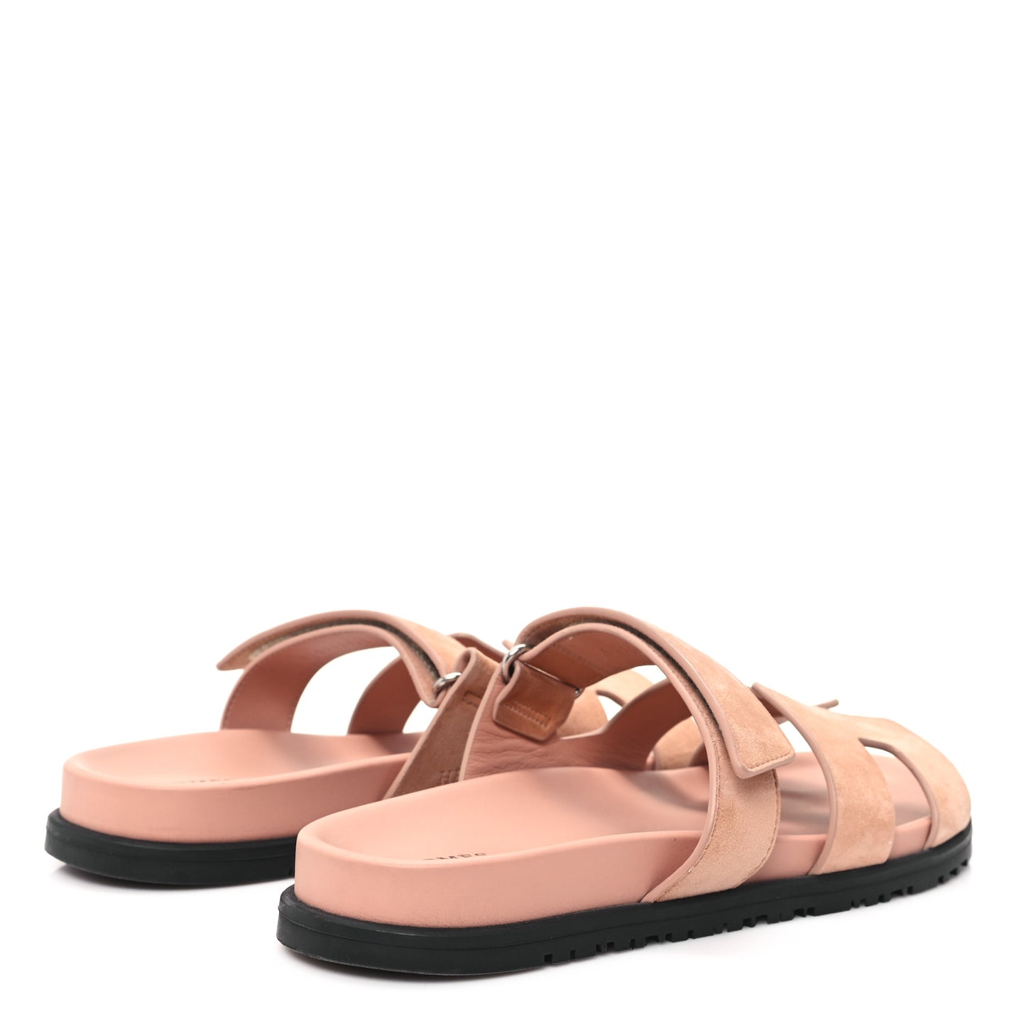 Suede Goatskin Womens Chypre Sandals 40.5 Nude