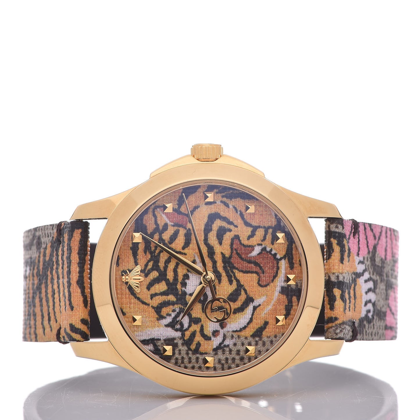 Stainless Steel Canvas 38mm Le Marche Des Merveilles Bengal Tiger Quartz Watch