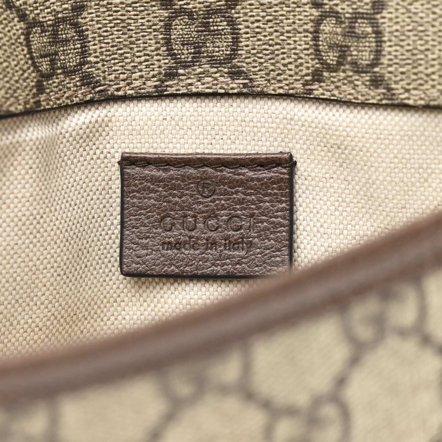 GG Supreme Monogram Neo Vintage Web Belt Bag Brown