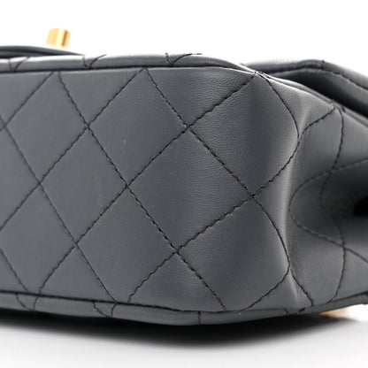 Chanel Lambskin Quilted Mini Rectangular Pearl Crush Flap Dark Grey 10 of 10
