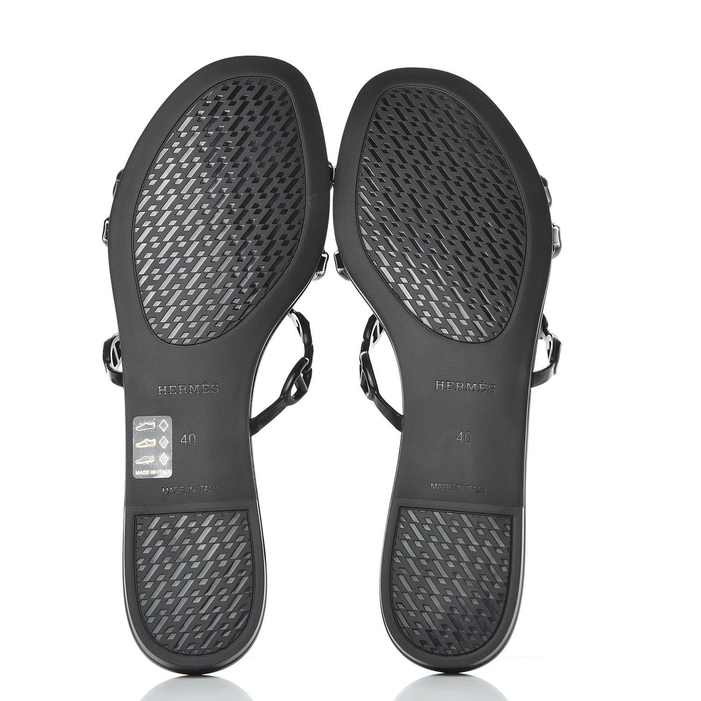 Rubber Chaine d'Ancre Rivage Sandals 40 Black