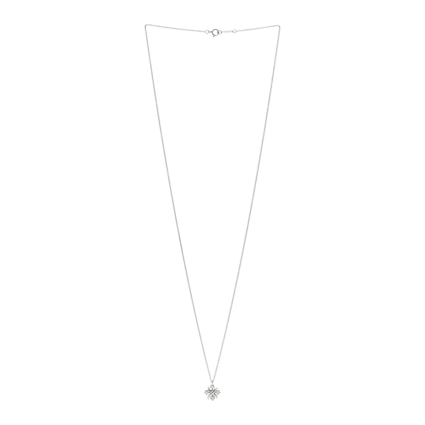 Platinum Diamond Schlumberger Lynn Pendant Necklace