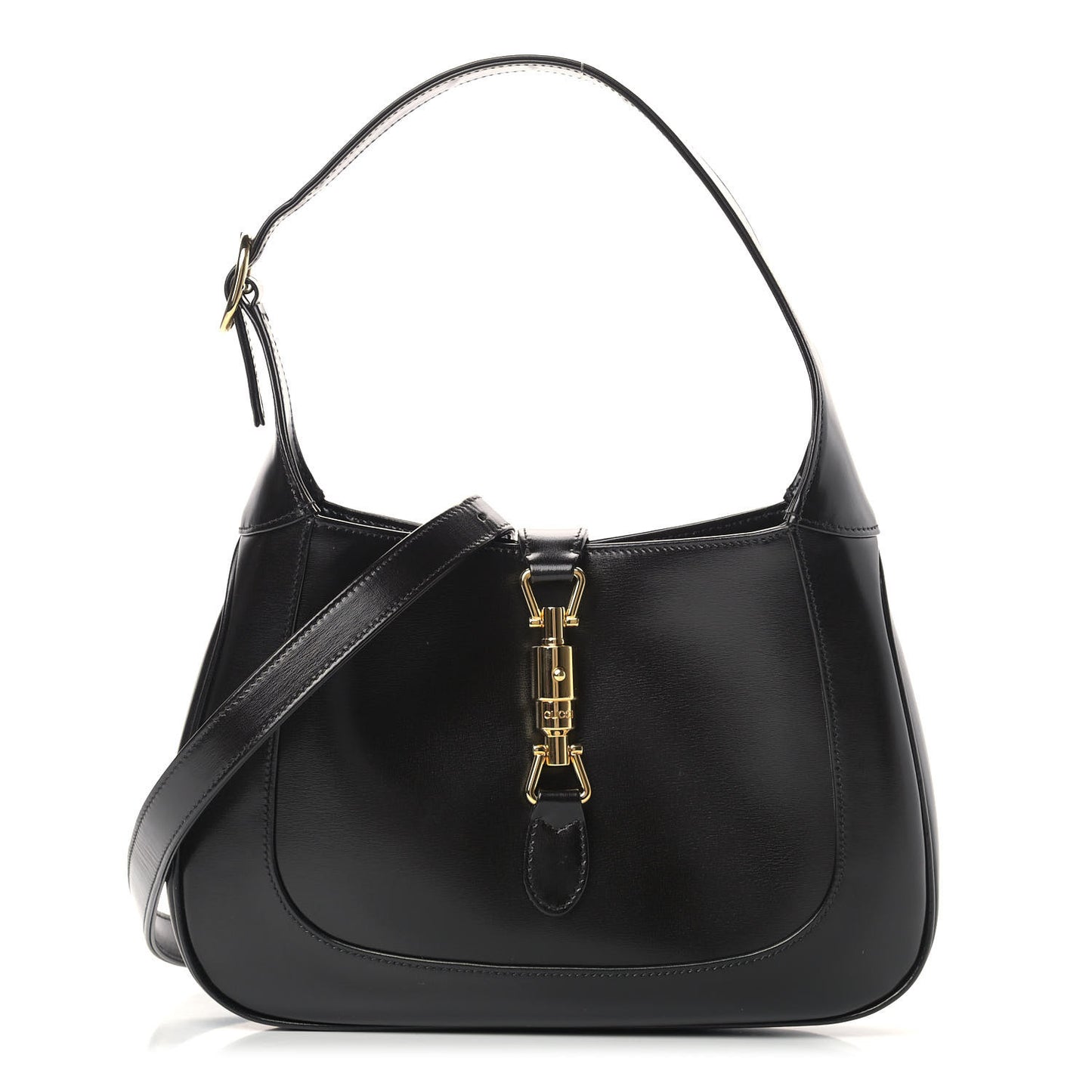Boarded Dyana Lux Calfskin Small Jackie 1961 Hobo Black