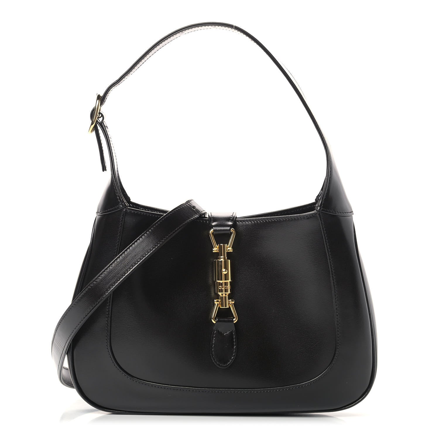 Gucci Boarded Dyana Lux Calfskin Small Jackie 1961 Hobo Black 1 of 11