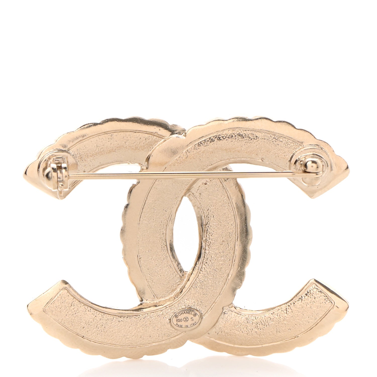 Chanel Pearl Crystal Queen of France CC Brooch Gold 3 of 5