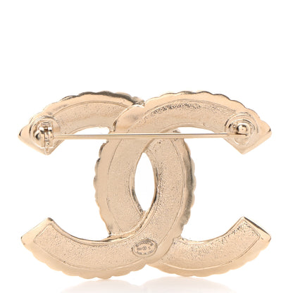 Chanel Pearl Crystal Queen of France CC Brooch Gold 3 of 5