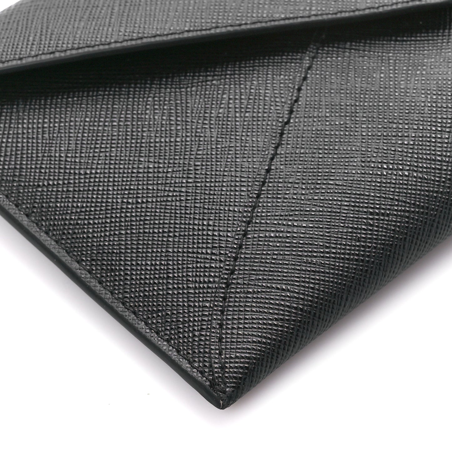 Saffiano Metal Envelope Wallet Black