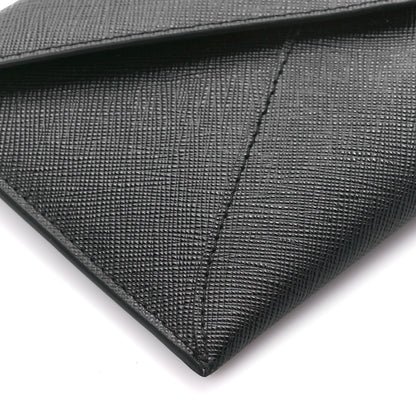 Prada Saffiano Metal Envelope Wallet Black 10 of 12