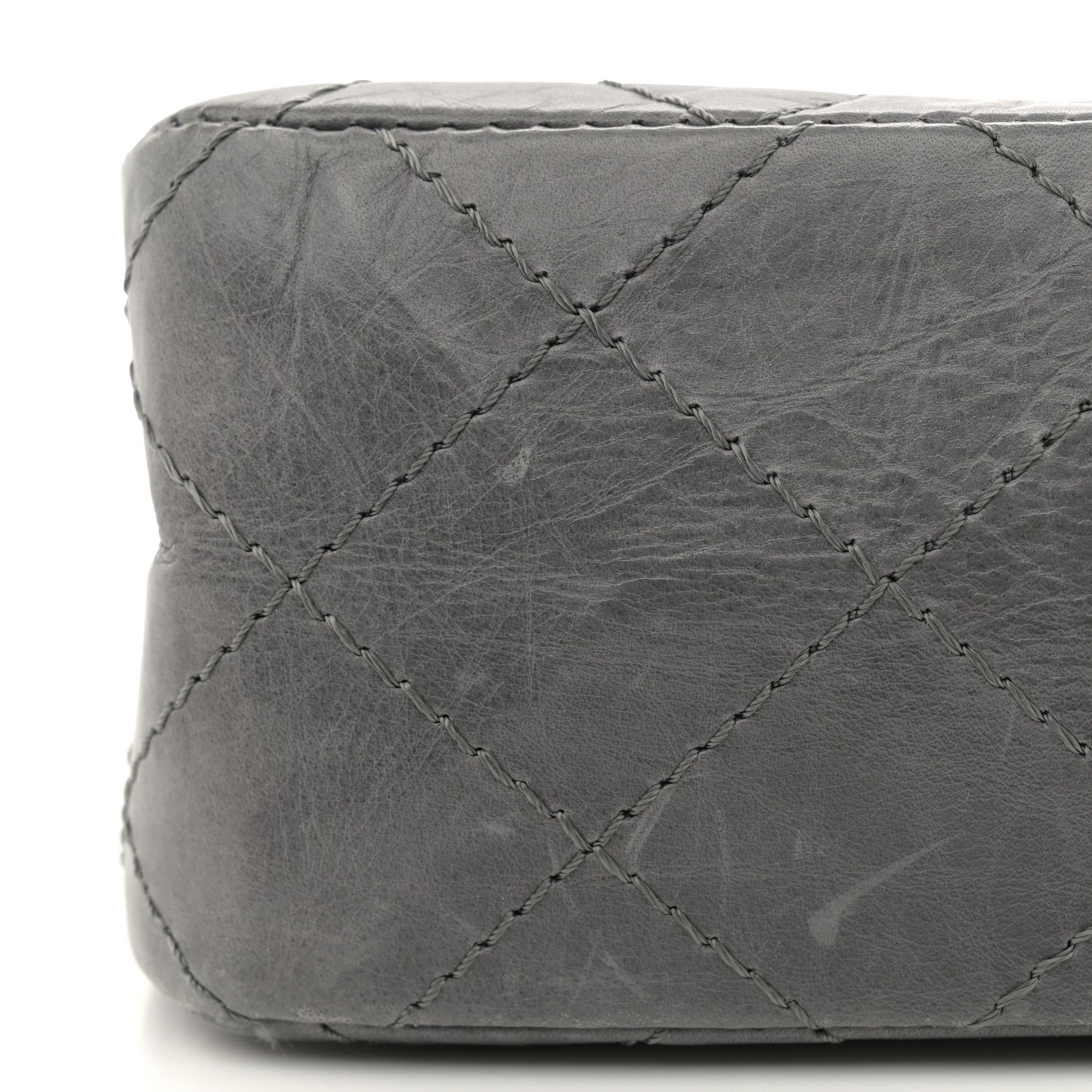 Aged Calfskin Quilted 50th Anniversary 2.55 Reissue 227 Flap Grey