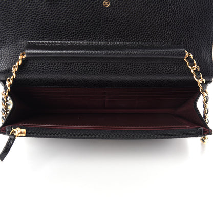 Chanel Caviar Quilted Wallet On Chain WOC Black 5 of 10