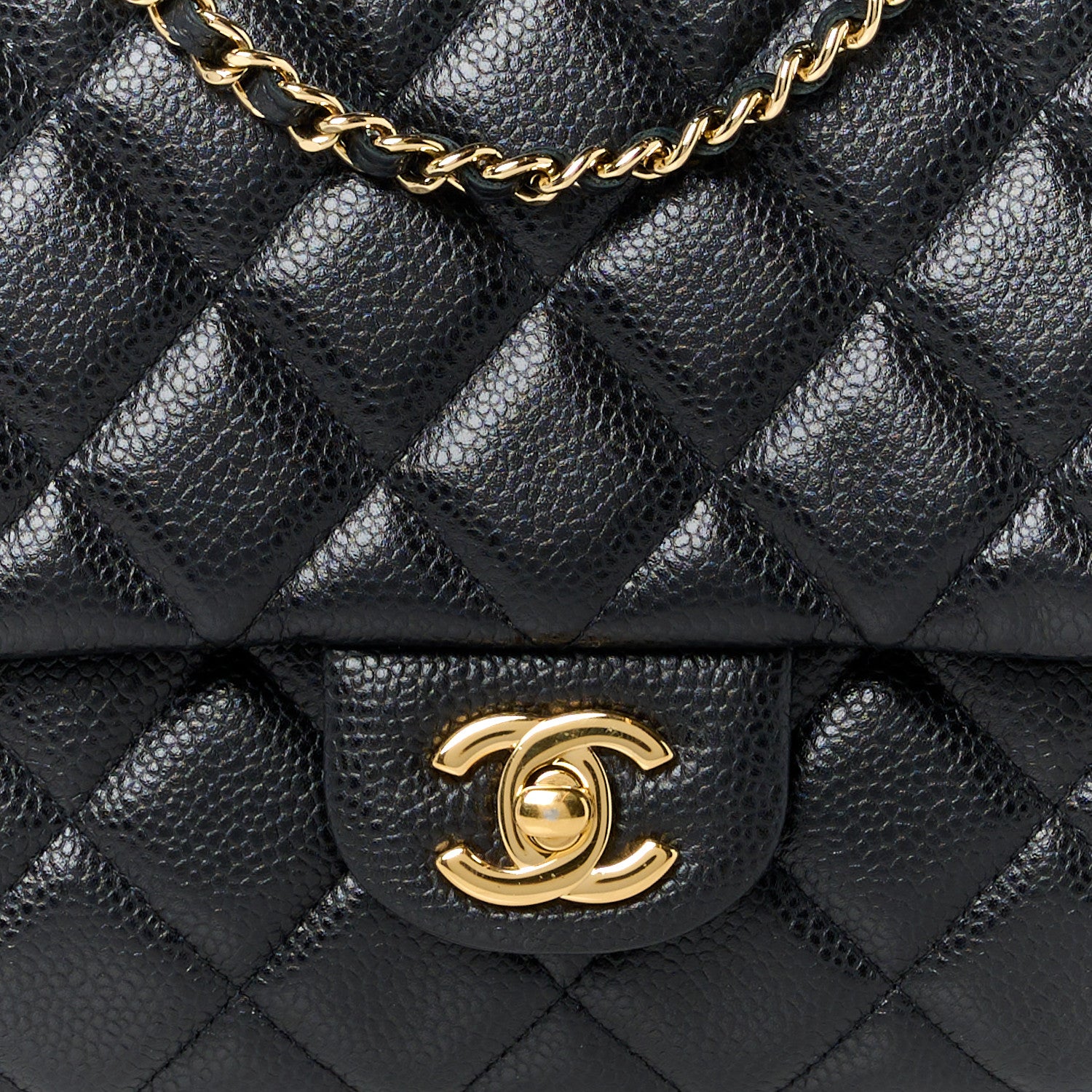 Chanel Caviar Quilted Clutch With Chain Flap Black 9 of 12