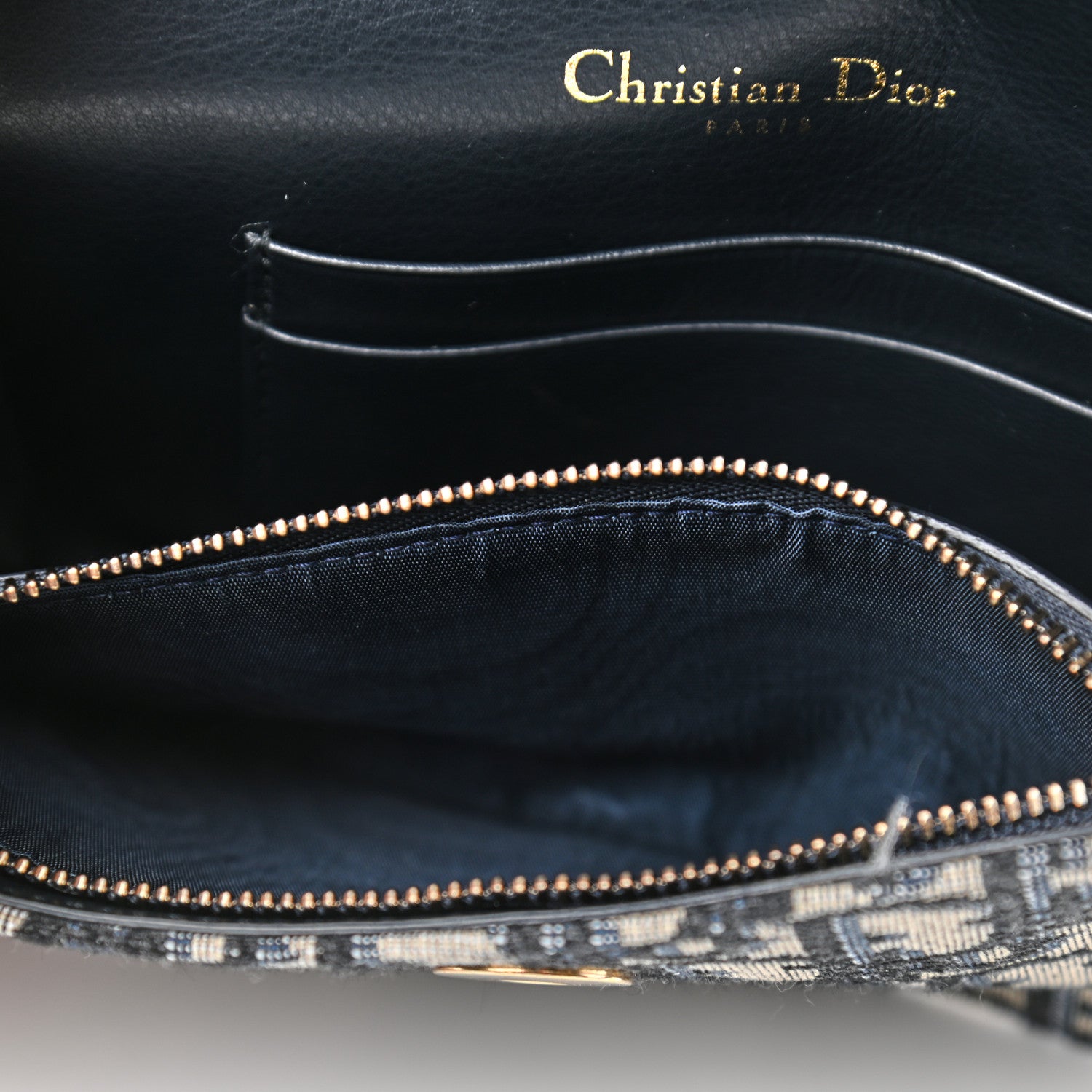 Christian Dior Oblique Saddle Belt Bag Blue 4 of 13