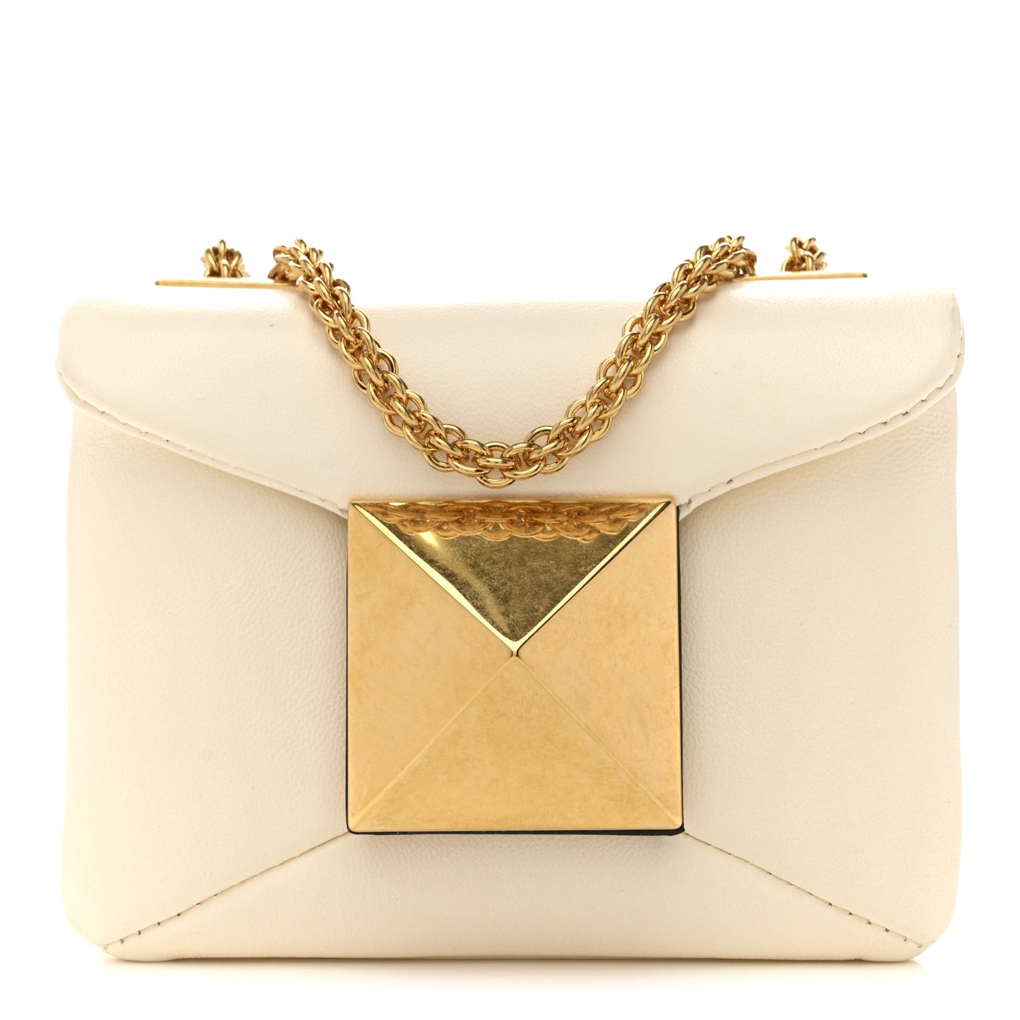 Nappa Micro One Stud Chain Bag Ivory