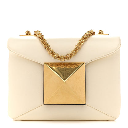 Valentino Garavani Nappa Micro One Stud Chain Bag Ivory 1 of 10