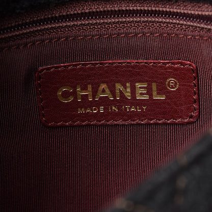 Chanel Wool Contrast Stitch Mini Square Flap Charcoal 8 of 11