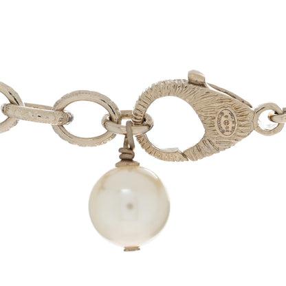 Chanel Crystal Pearl No 5 CC Long Necklace Light Gold 4 of 4