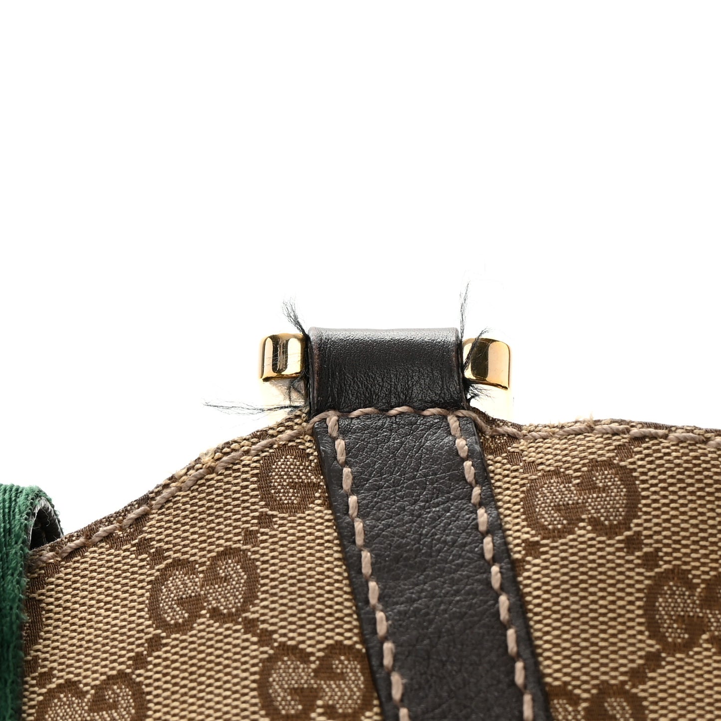 Monogram Medium New Ladies Web Tote Dark Brown