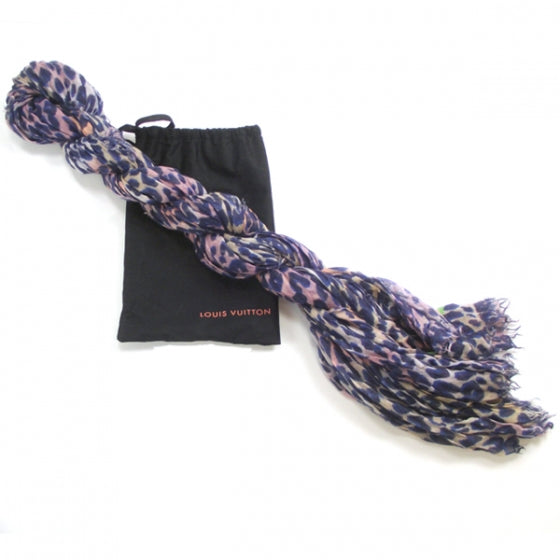 Leopard Spray Stole Blue