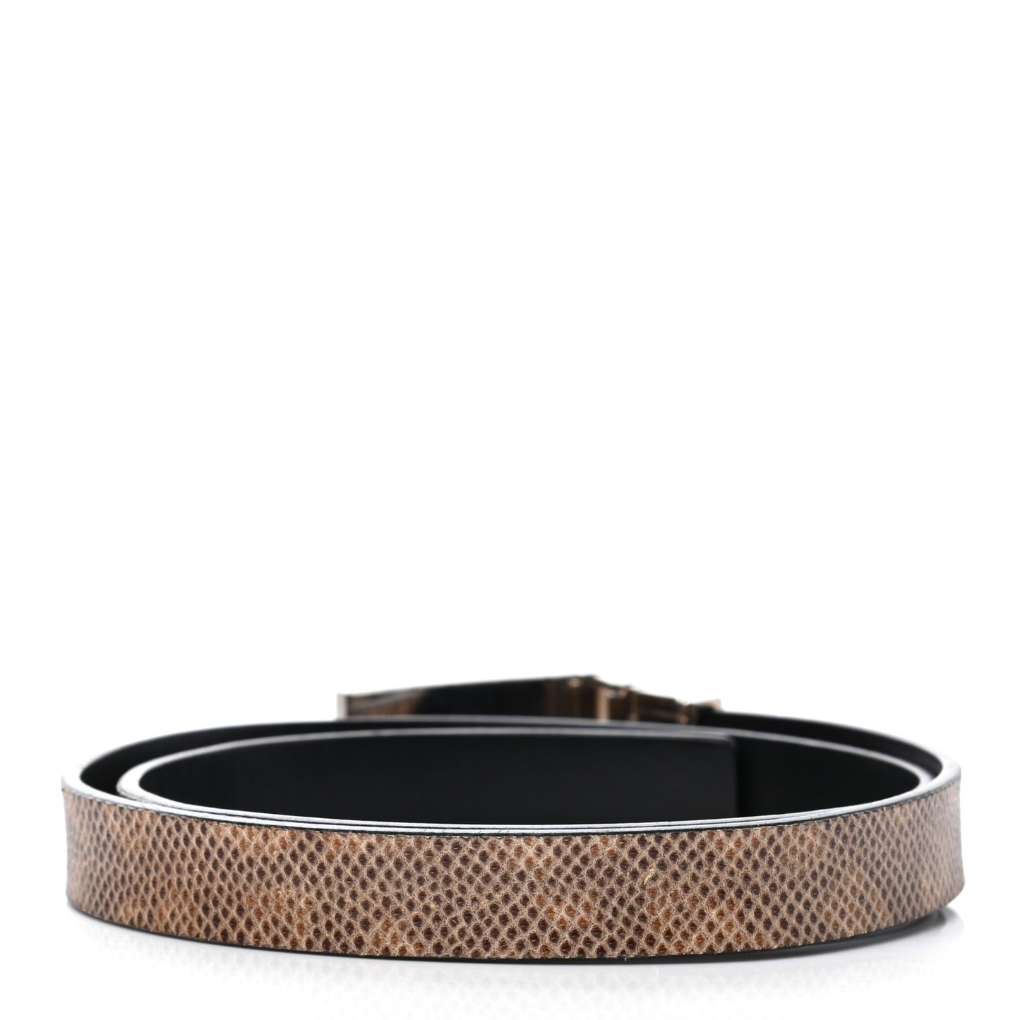 Snakeskin Skinny Belt 75 30 Brown