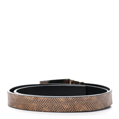 Gucci Snakeskin Skinny Belt 75 30 Brown 2 of 7