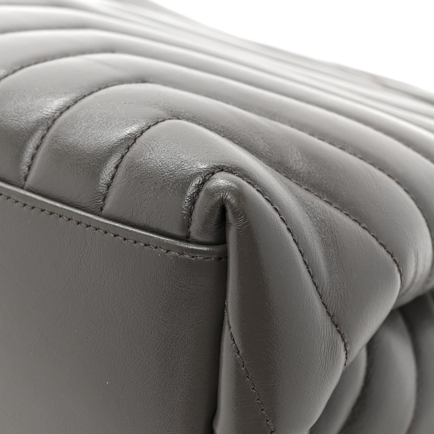 Calfskin Y Quilted Monogram Medium Loulou Chain Satchel Earth