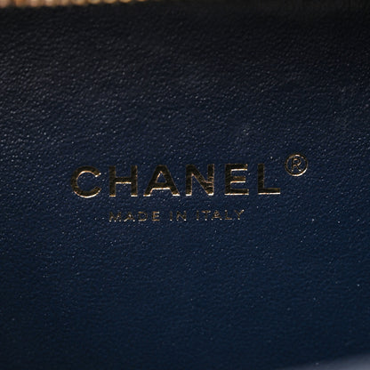 Chanel Caviar Quilted Small CC Filigree Vanity Case Navy 6 of 10