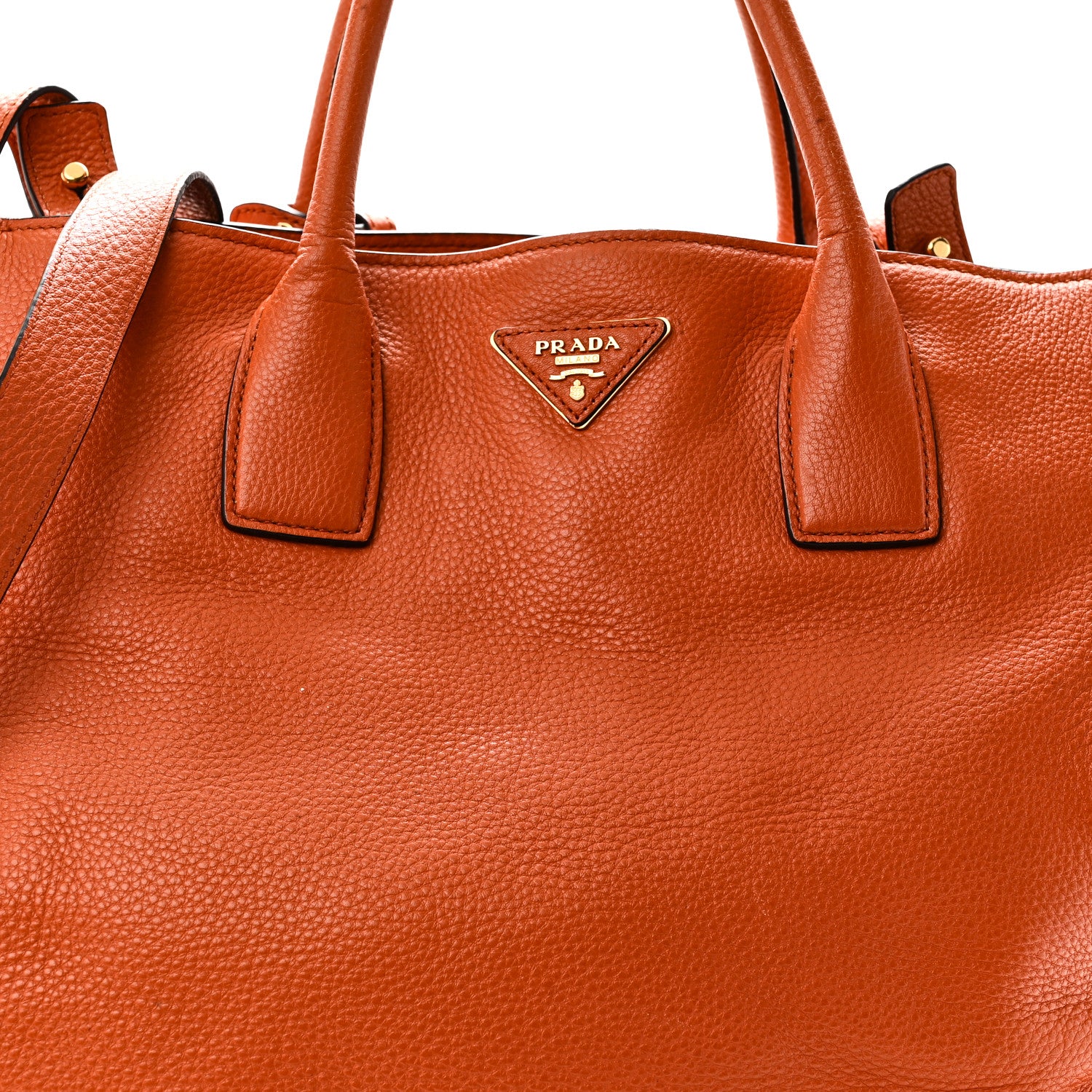 Prada Vitello Daino Shopping Tote Rame 7 of 9