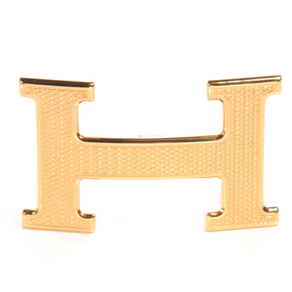 Hermes Guilloche H Belt Buckle Gold 1 of 5