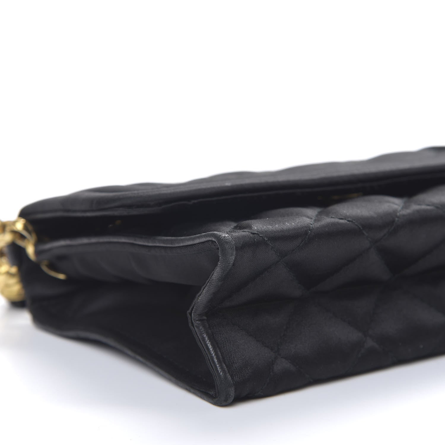 Chanel Satin Quilted Tassel Mini Flap Black 7 of 11