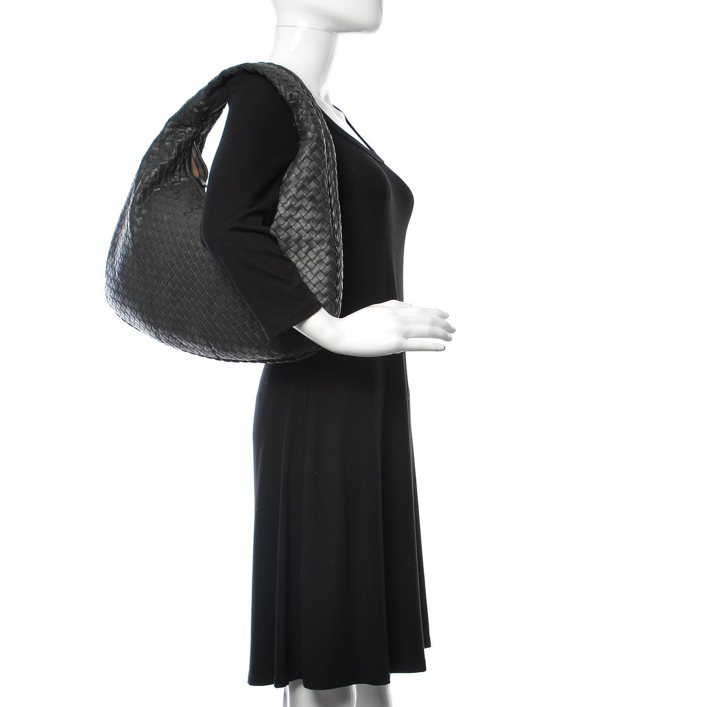 Nappa Intrecciato Large Veneta Hobo Ardoise