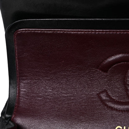 Chanel Lambskin Quilted Medium Double Flap Black 13 of 22