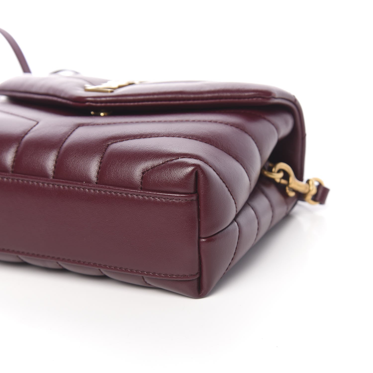 Saint Laurent Calfskin Y Quilted Monogram Toy Loulou Monogram Crossbody Bag Rouge Legion 8 of 10