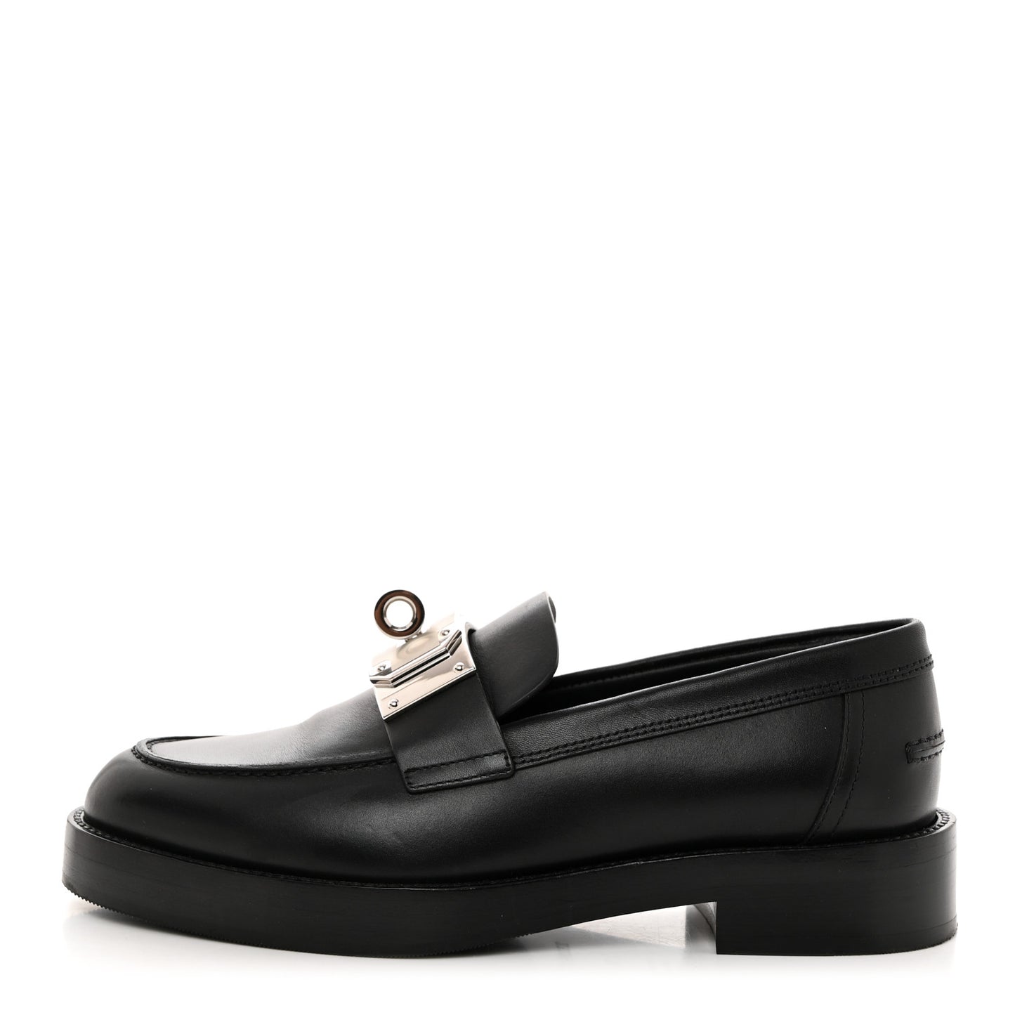 Calfskin Womens Hot Loafer 36 Black