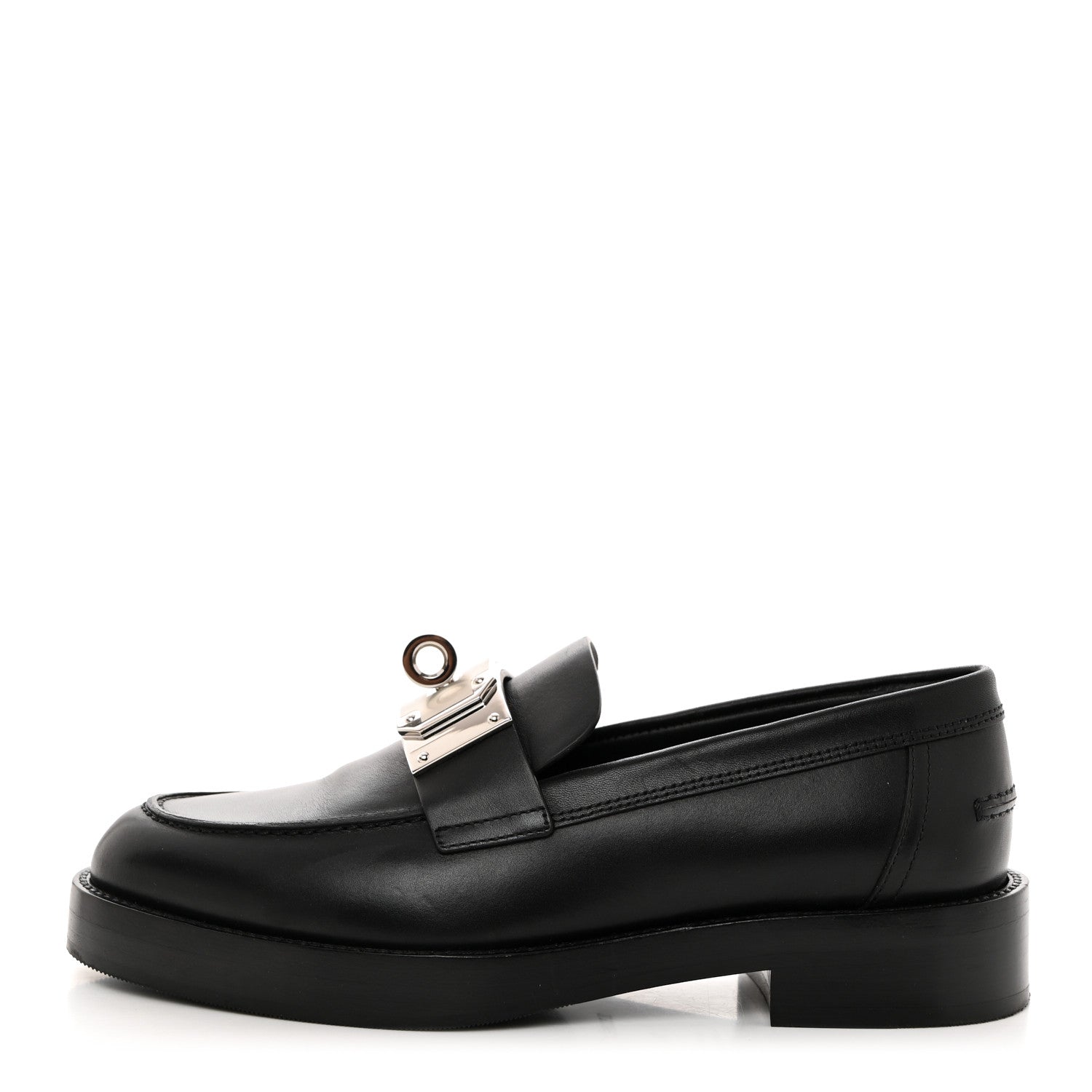 Hermes Calfskin Womens Hot Loafer 36 Black 1 of 7