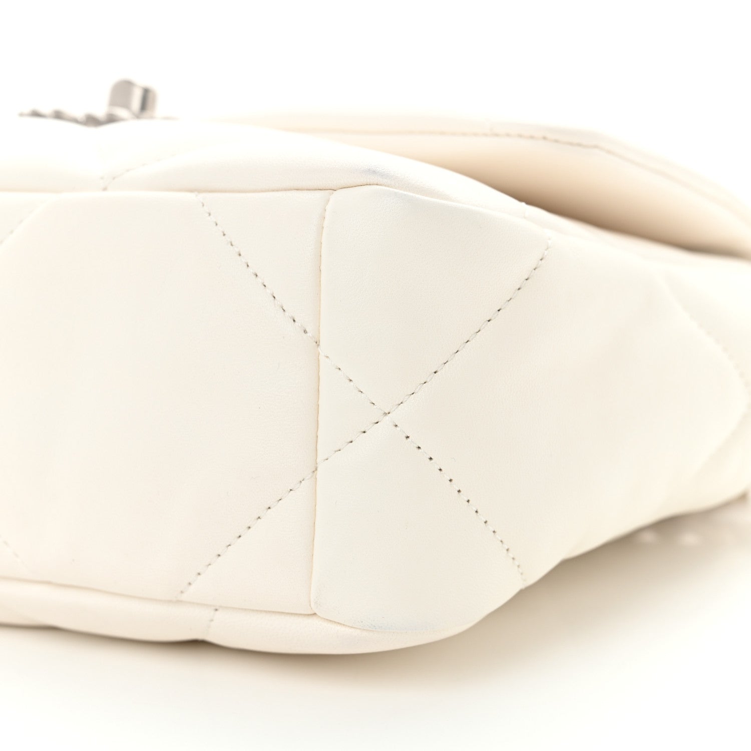 Chanel Lambskin Quilted Medium Chanel 19 Flap White 10 of 11