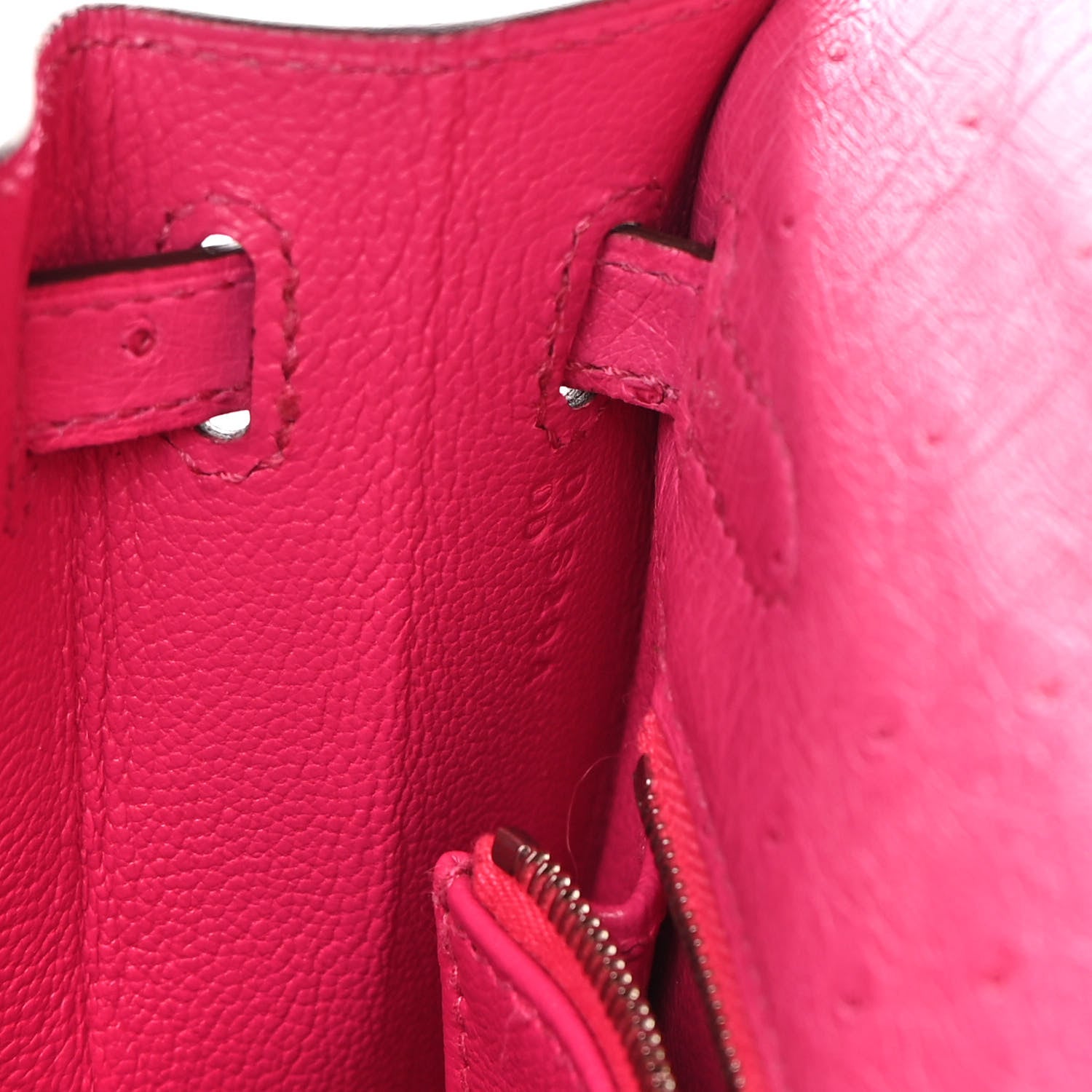 Hermes Ostrich Kelly Sellier 25 Rose Tyrien 7 of 11